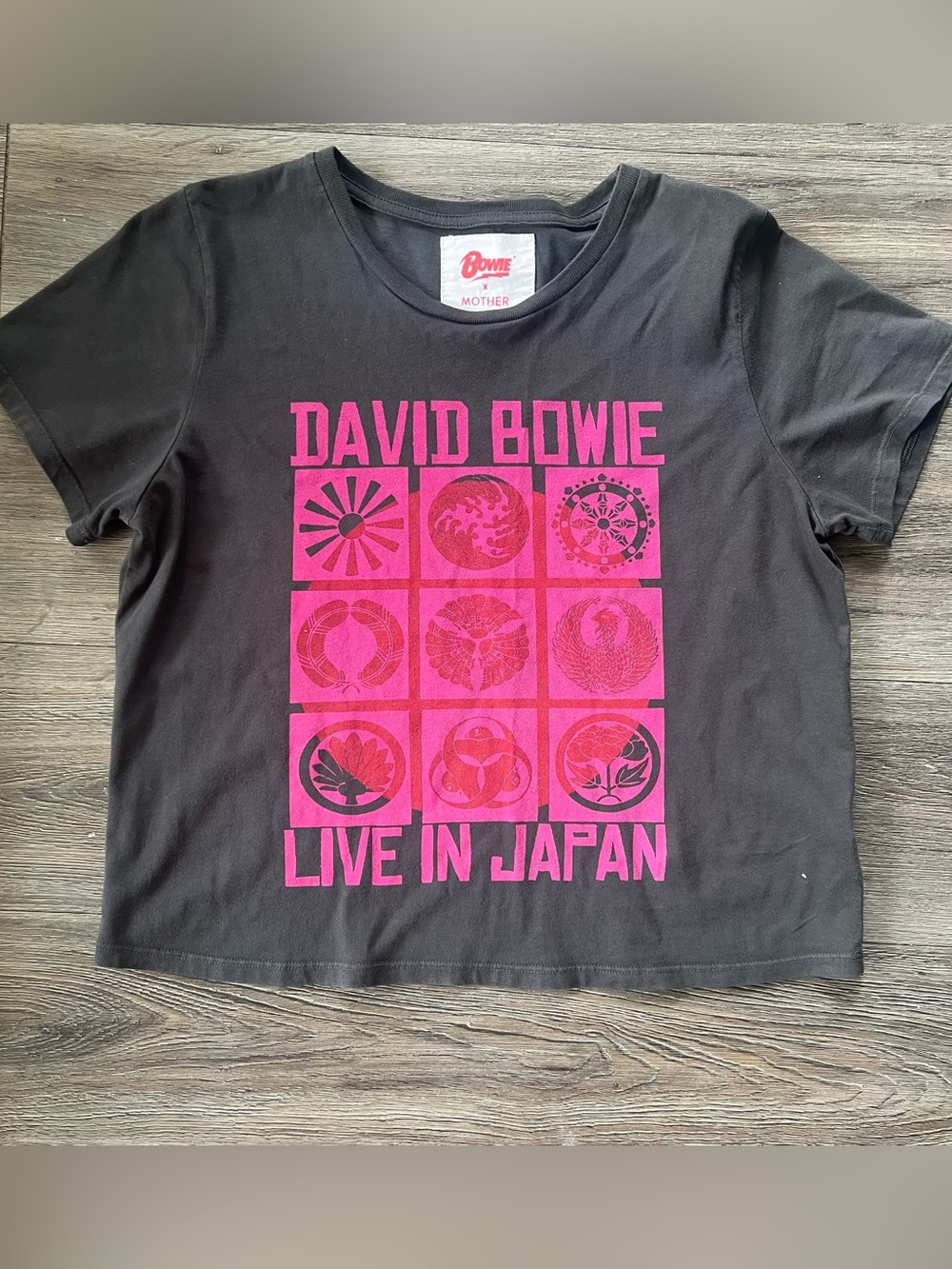 Mother X Bowie Live In Japan - the cropped itty bitty goodie tee